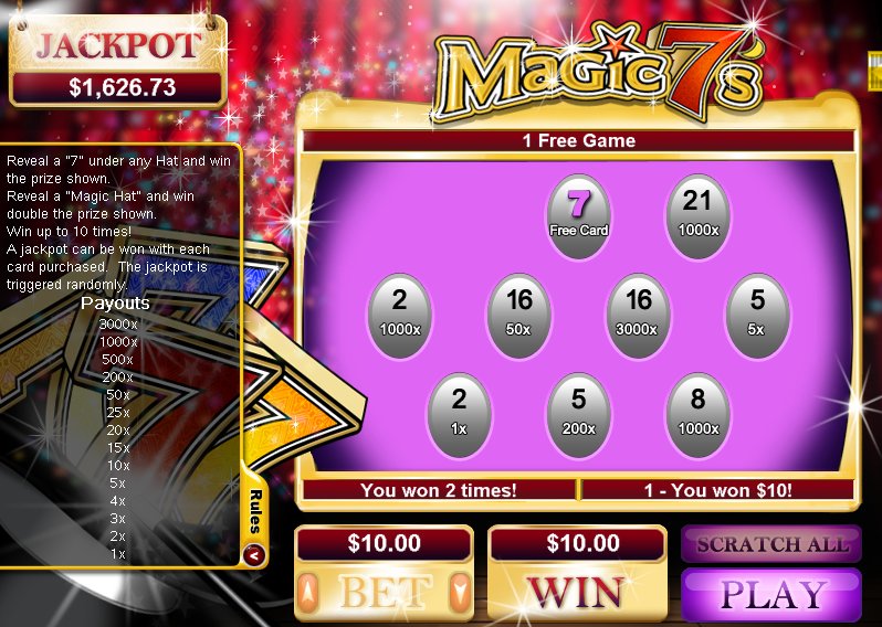 Magic 7s - $10 No Deposit Casino Bonus